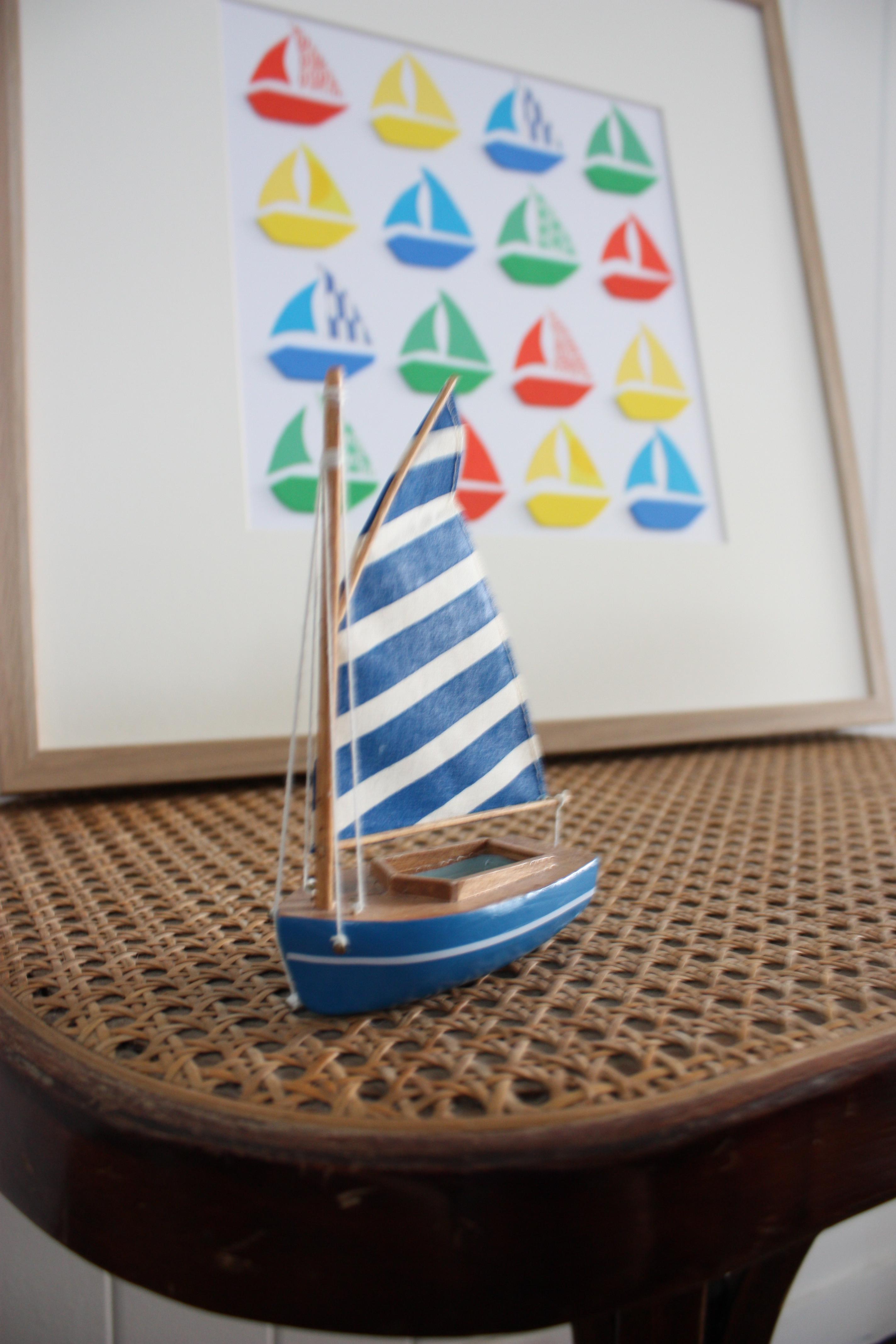 Paper Sailboat Paper sailboat baby frame